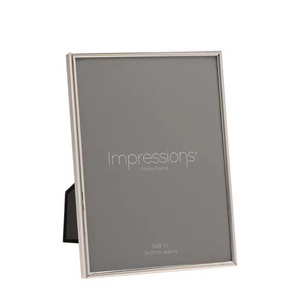 Impressions Silver plated slim Photo frame 6x8"