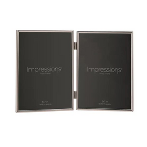 Impressions Silver Plated double Photo frame 6x8"