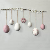 Big Cream Felt Egg Hanger